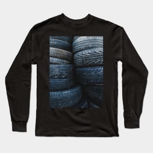 Used Tyres In A Pile Long Sleeve T-Shirt